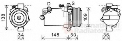 VAN WEZEL 0600k408 -  Компрессор, кондиционер